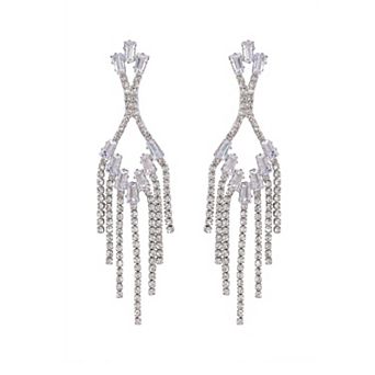 Elegant Sparkling Chain Earrings