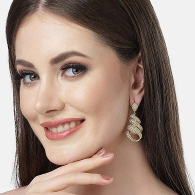 AGP PARIS Diva Collection Gleaming Zircon Twisted Earrings
