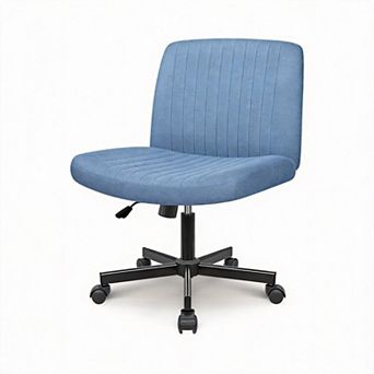 Wide Seat Swivel Chair, Adjustable Height, Tilt Tension, Sturdy Base, Easy Setup