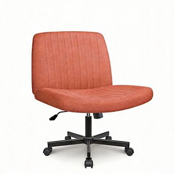 Wide Seat Swivel Chair, Adjustable Height, Tilt Tension, Sturdy Base, Easy Setup