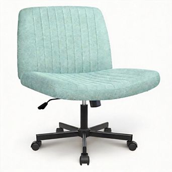 Wide Seat Swivel Chair, Adjustable Height, Tilt Tension, Sturdy Base, Easy Setup