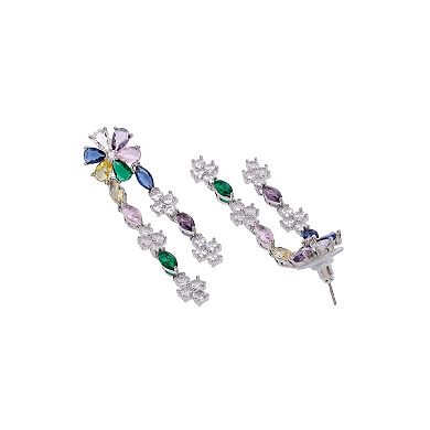 Multi-colored Floral Dangle Earrings