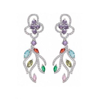 Multicolored Modern Floral Dangle earrings