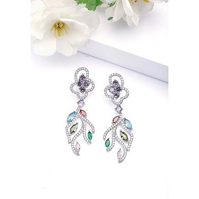 Multicolored Modern Floral Dangle earrings