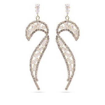 AGP PARIS Glittering Curve Earrings