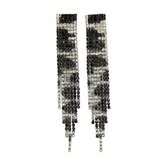 Diva Collection Long Fringe Chandelier Earrings