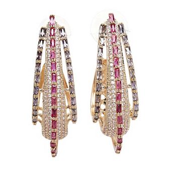 AGP PARIS Diva Collection Zirconia Cashew Shaped Hoops