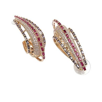 AGP PARIS Diva Collection Zirconia Cashew Shaped Hoops