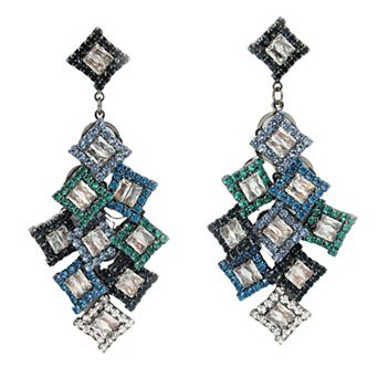 AGP PARIS Diva Collection Zirconia Screw-Back Dangle Drop Earrings