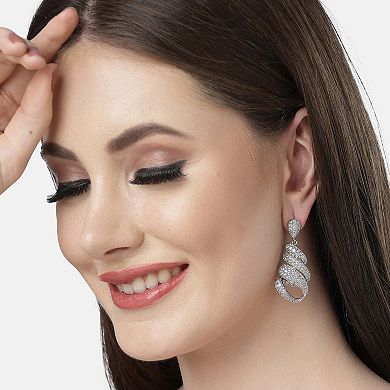 AGP PARIS Diva Collection Gleaming Spiral Dangle Earrings