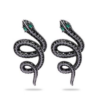 AGP PARIS Black Serpent Earrings