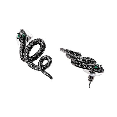AGP PARIS Black Serpent Earrings