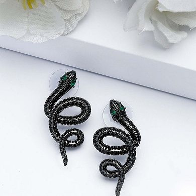 AGP PARIS Black Serpent Earrings
