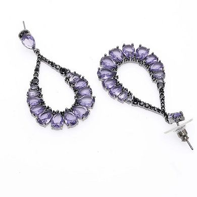 AGP PARIS Dark Purple Teardrop Earrings