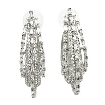 AGP PARIS Diva Collection Cubic Zirconia Layered Hoops