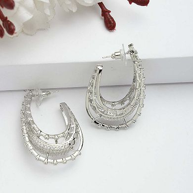 AGP PARIS Diva Collection Cubic Zirconia Layered Hoops