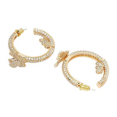 AGP PARIS Diva Collection Dainty Butterfly Zirconia Hoops