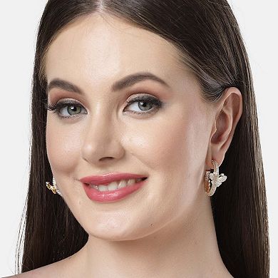AGP PARIS Diva Collection Dainty Butterfly Zirconia Hoops