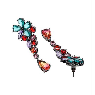 AGP PARIS Multicolored Floral Drop Earrings