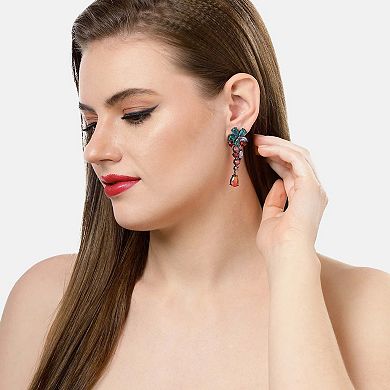 AGP PARIS Multicolored Floral Drop Earrings