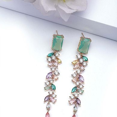 AGP PARIS Elegant Leafy Dangle Earrings