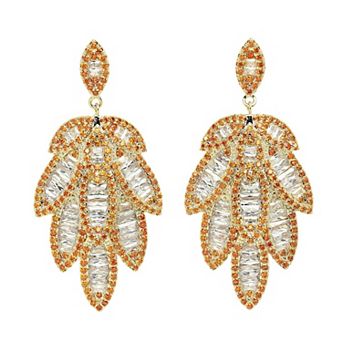 AGP PARIS Diva Collection Willow Leaf Dangle Earrings