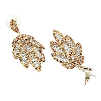 AGP PARIS Diva Collection Willow Leaf Dangle Earrings