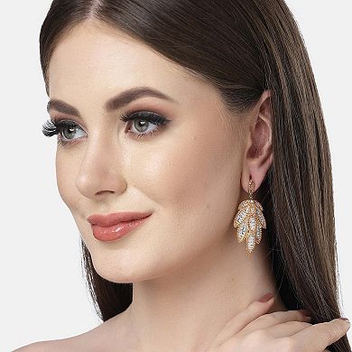AGP PARIS Diva Collection Willow Leaf Dangle Earrings