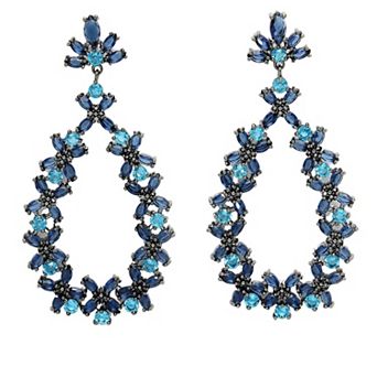 AGP PARIS Diva Collection Dainty Zirconia Floral Drop Earrings