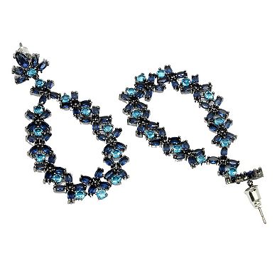 AGP PARIS Diva Collection Dainty Zirconia Floral Drop Earrings