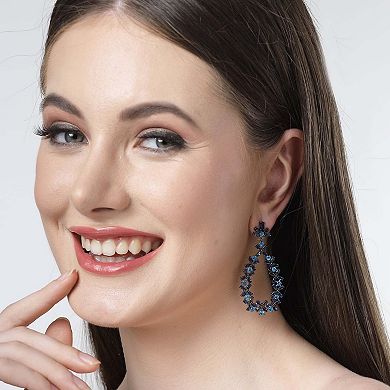 AGP PARIS Diva Collection Dainty Zirconia Floral Drop Earrings