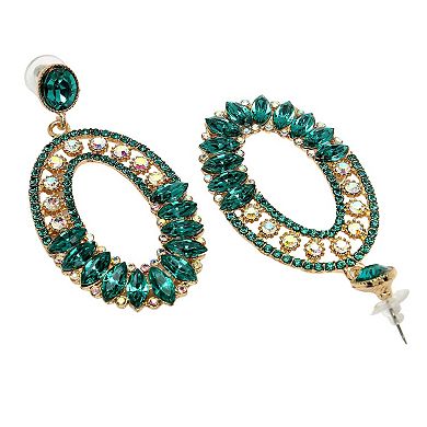 AGP PARIS Diva Collection Green Mosaic Dangle Earrings