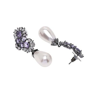 AGP PARIS Elegant Purple Pearl Drop Earring