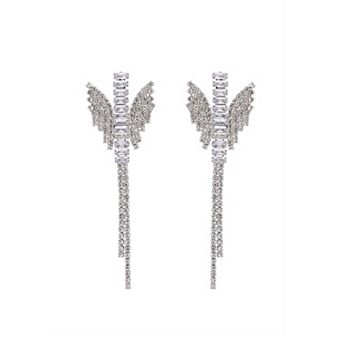 Sparkling Butterfly Dangle Earrings