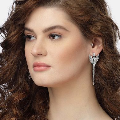 Sparkling Butterfly Dangle Earrings