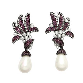 AGP PARIS Diva Collection Purple Zirconia Drop Earrings