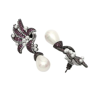 AGP PARIS Diva Collection Purple Zirconia Drop Earrings