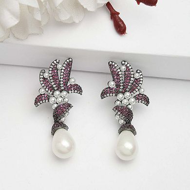 AGP PARIS Diva Collection Purple Zirconia Drop Earrings