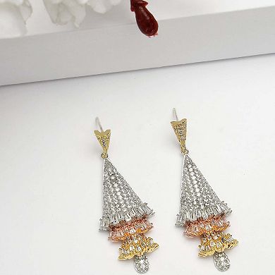 AGP PARIS Diva Collection Zirconia Chandelier Drop Earrings