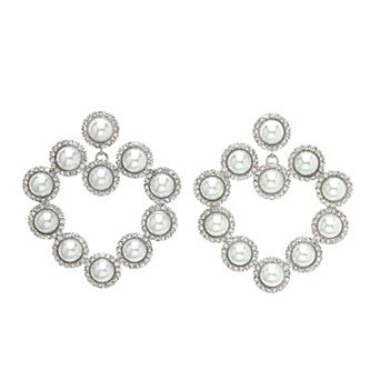 AGP PARIS Diva Collection Heart Shaped Drop Earrings