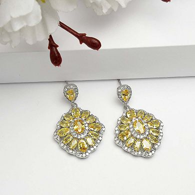 AGP PARIS Diva Collection Cubic Zirconia Statement Earrings