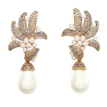 AGP PARIS Diva Collection Contemporary Cubic Zirconia Drop Earrings