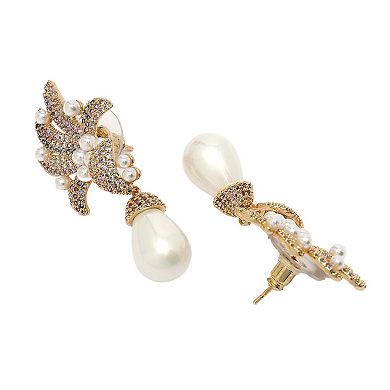 AGP PARIS Diva Collection Contemporary Cubic Zirconia Drop Earrings