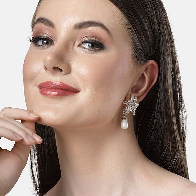 AGP PARIS Diva Collection Contemporary Cubic Zirconia Drop Earrings