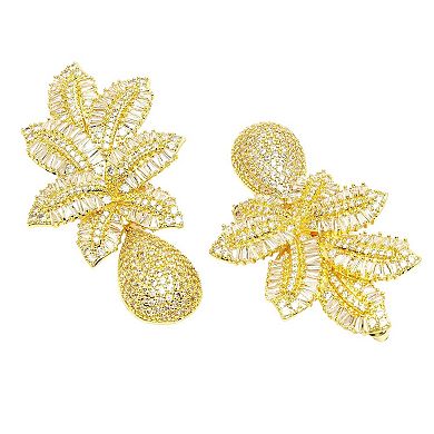 AGP PARIS Diva Collection Cubic Zirconia Petal Drop Earrings