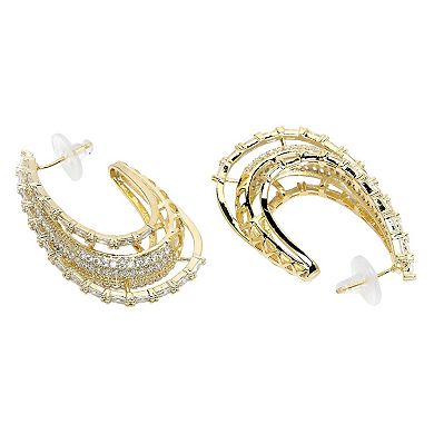 AGP PARIS Diva Collection Cubic Zirconia Layered Hoops