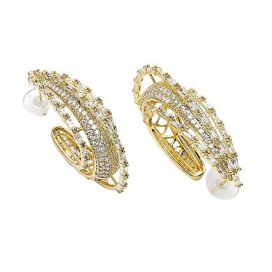 AGP PARIS Diva Collection Cubic Zirconia Layered Hoops