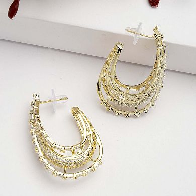 AGP PARIS Diva Collection Cubic Zirconia Layered Hoops