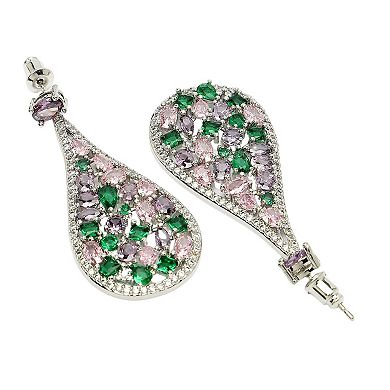 AGP PARIS Diva Collection Vintage Floral Zirconia Earrings