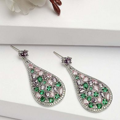 AGP PARIS Diva Collection Vintage Floral Zirconia Earrings